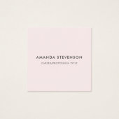 Carte de profil professionnelle moderne Blush Pink (Devant)