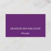 Carte de profil professionnelle pourpre (Devant)