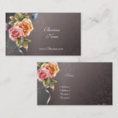 Carte de profil professionnelle Roses roses roses  (Devant / Derrière)