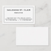 Carte de profil professionnelle simple (Devant / Derrière)