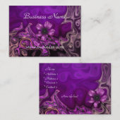 Carte de profil Purple Floral Business (Devant / Derrière)