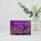 Carte de profil Purple Floral Business (Debout devant)