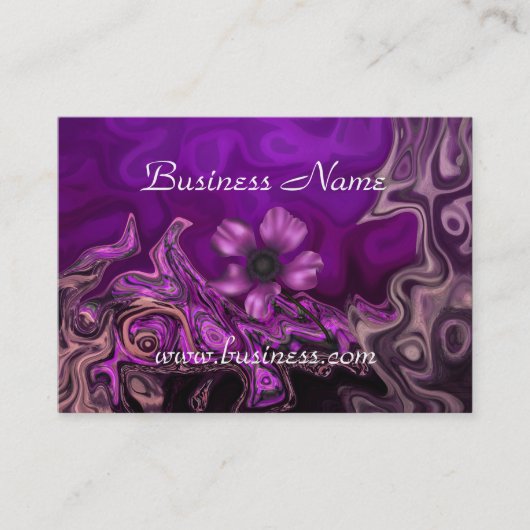 Carte de profil Purple Floral Business (Devant)