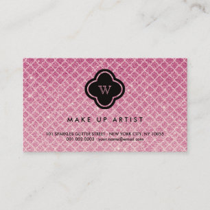 Carte de profil Quatrefoil Fuchsia Parties scintil