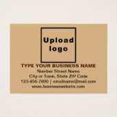Carte de profil rectangle marron clair pour entrep (Devant)