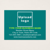 Carte de profil Rectangle vert Turquoise pour entr (Devant)