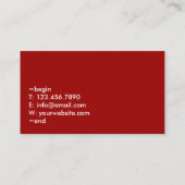 Carte de profil Red Ruby Gemstone (Dos)