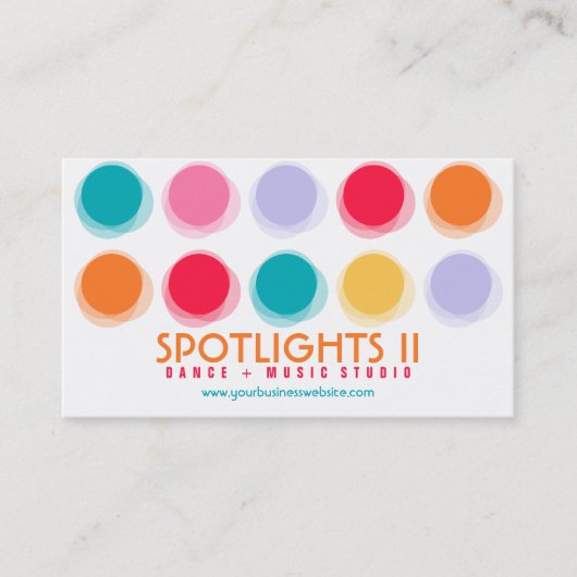 Carte de profil Retro Pop Fun Dots Couleur Flou Fu (Devant)