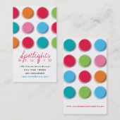 Carte de profil Retro Pop Fun Dots Couleur Flou Fu (Devant / Derrière)