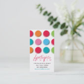 Carte de profil Retro Pop Fun Dots Couleur Flou Fu (Debout devant)