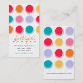 Carte de profil Retro Pop Fun Dots Couleur Flou Fu (Devant / Derrière)