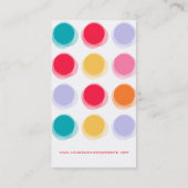 Carte de profil Retro Pop Fun Dots Couleur Flou Fu (Dos)
