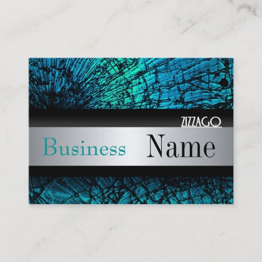 Carte de profil Revêtement métallique Argent noir  (Devant)