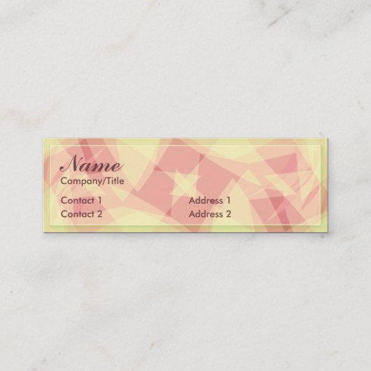 CARTE DE PROFIL ROSA ABSTRAITE (Devant)