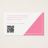 Carte de profil rose de blogueur influenceur de sc (Dos)