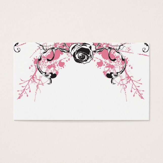Carte de profil rose Grungy (Devant)