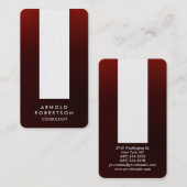 Carte de profil rouge blanc rouge Brown arrondi (Devant / Derrière)