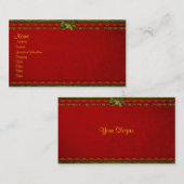 Carte de profil rouge élégante (Devant / Derrière)