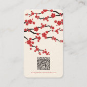 Carte de profil Rouge Sakura Oriental Cherry Bloss (Dos)