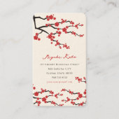 Carte de profil Rouge Sakura Oriental Cherry Bloss (Devant)