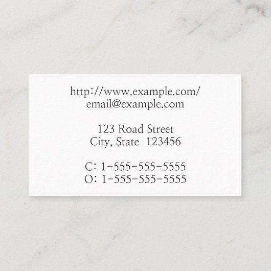 Carte de profil simple Consultant (Dos)