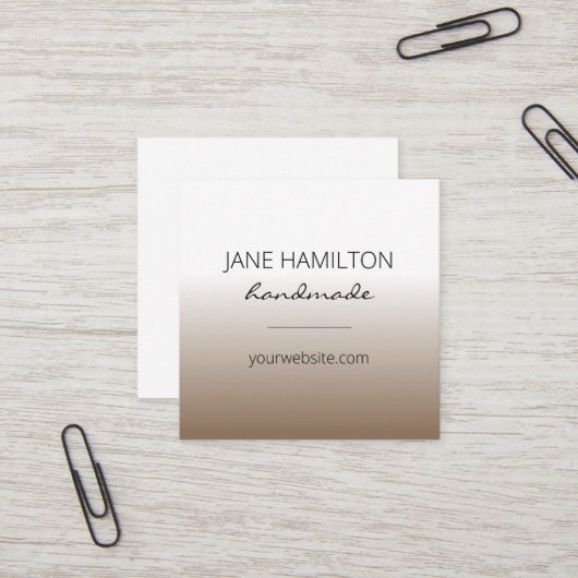 Carte de profil simple minimaliste moderne (Devant/Arrière en situation)