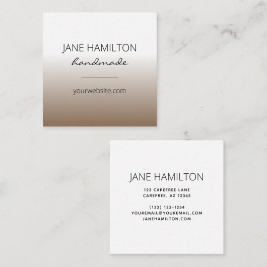 Carte de profil simple minimaliste moderne (Devant / Derrière)