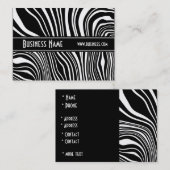 Carte de profil Style noir et blanc Zebra Twist (1 (Devant / Derrière)