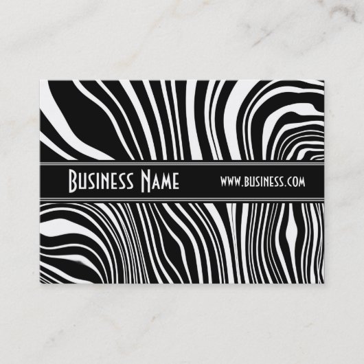 Carte de profil Style noir et blanc Zebra Twist (1 (Devant)