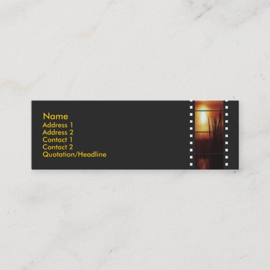 Carte de profil Sunset Filstrip (Devant)