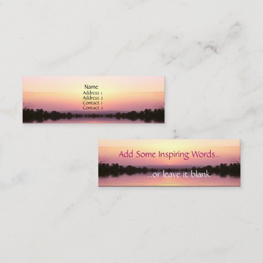 Carte de profil Sunset Pink (Devant / Derrière)