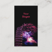 Carte de profil Tour de Pise Fireworks (Dos)