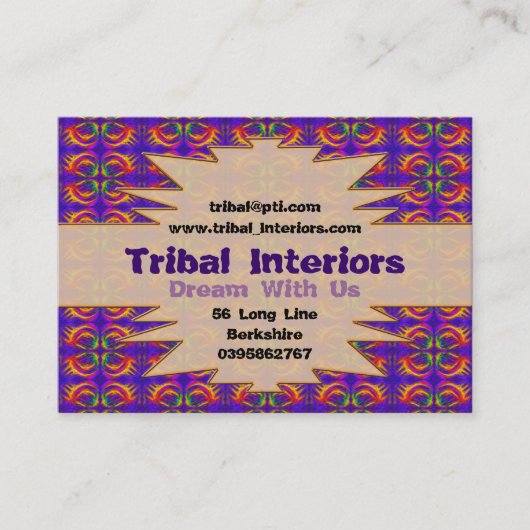 Carte de profil Tribal Interiors 2 (Devant)