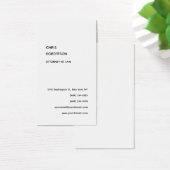 Carte de profil unique moderne en noir et blanc ex (Bureau)