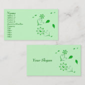 Carte de profil verte naturelle (Devant / Derrière)