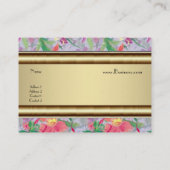 Carte de profil Vintage impression florale (Dos)