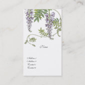 Carte de profil Vintage lavande blanche (Dos)