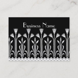 Carte de profil Vintage Motif victorien noir blanc