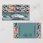 Carte de profil vintage Oiseaux (Devant / Derrière)