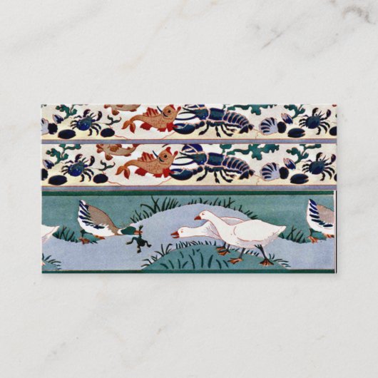 Carte de profil vintage Oiseaux (Devant)