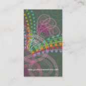 Carte de profil Whimsical Rainbow Hearts Pink Swir (Dos)