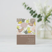 Carte de profil Whimsical Sweet Birds & Floral Gar (Debout devant)