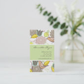 Carte de profil Whimsical Sweet Birds & Floral Gar (Debout devant)
