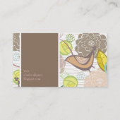 Carte de profil Whimsical Sweet Birds & Floral Gar (Dos)
