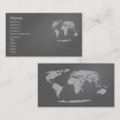 Carte de profil World Map (Devant / Derrière)