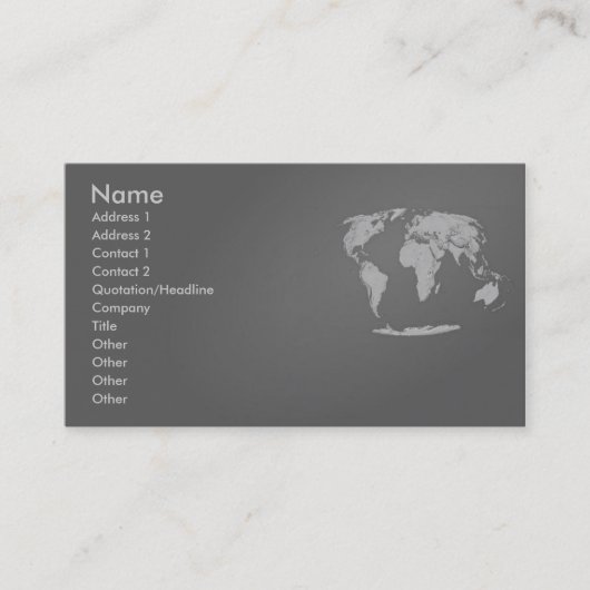 Carte de profil World Map (Devant)