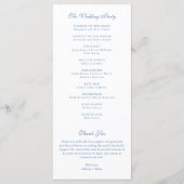 Carte de programme à monogramme botanique Couronne (Dos)