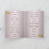 Carte de Programme Chic Fleurie Violet Tendance (Intérieur)