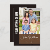 Carte de programme commémorative (Devant / Derrière)