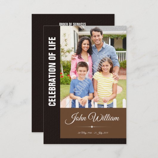 Carte de programme commémorative (Devant / Derrière)